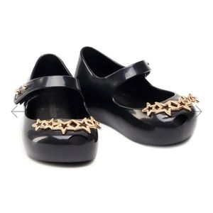Mini Melissa Black Ultragirl Stars BB Shoes